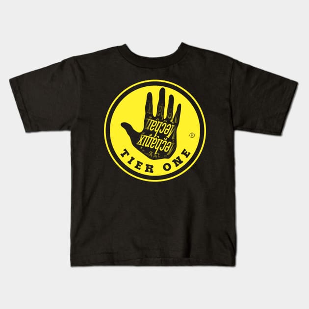 TIER ONE for black background Kids T-Shirt by Toby Wilkinson